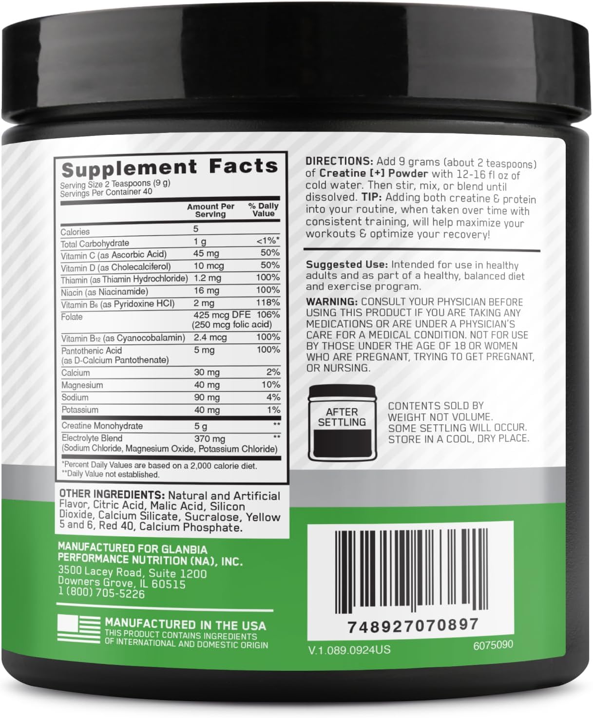 Optimum Nutrition Creatine Plus Powder