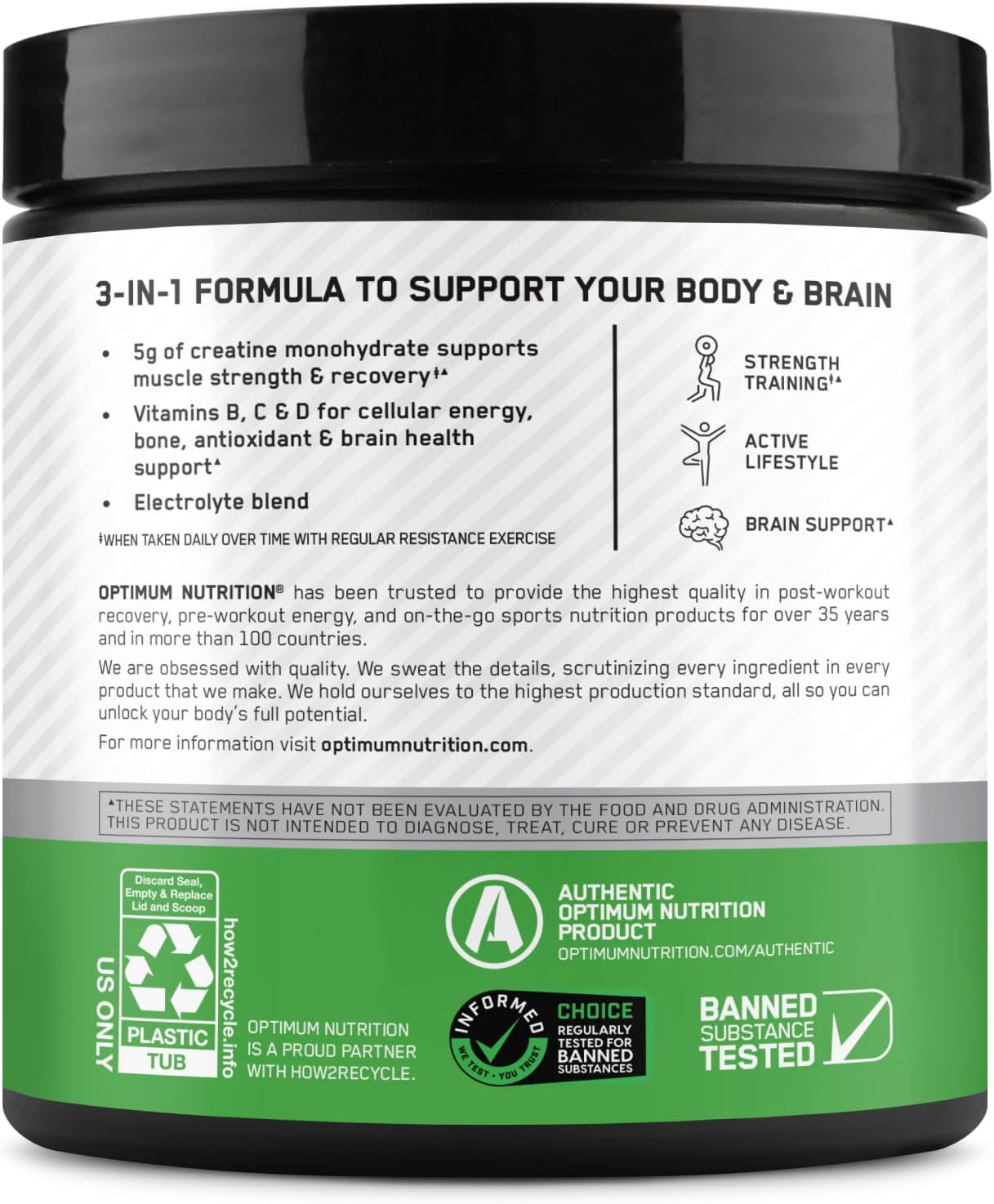 Optimum Nutrition Creatine Plus Powder