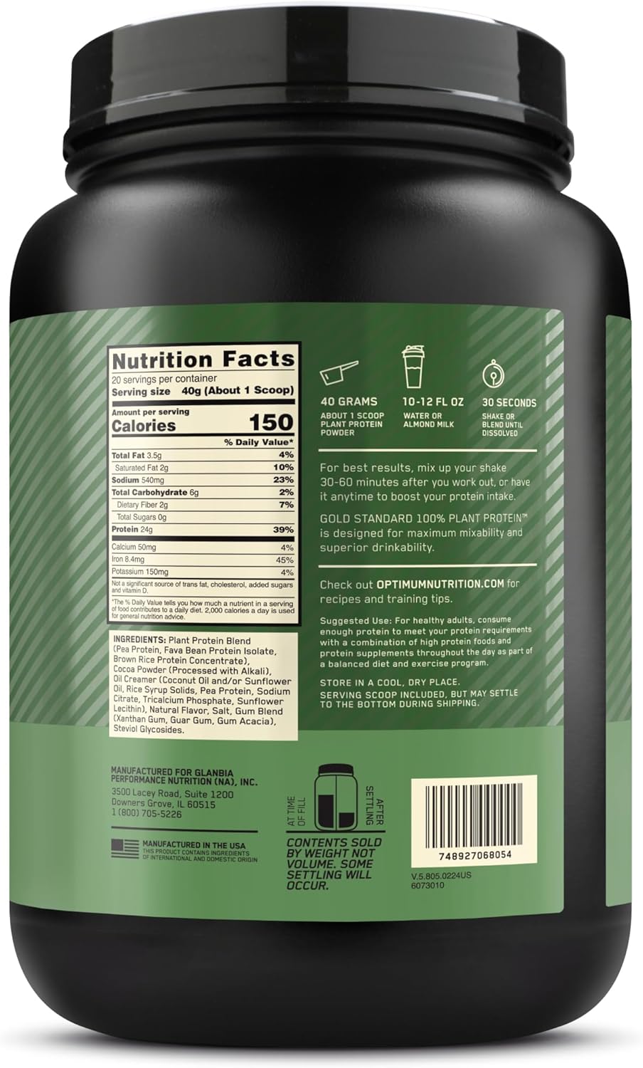 Optimum Nutrition Gold Standard 100% Plant Protein